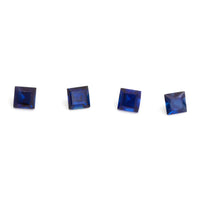 2.5 to 3.5mm Deep Blue Australian Sapphire Carré Step Cuts