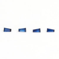 3x1.5x1mm AAA Bright Blue Australian Sapphire Tapered Baguettes