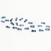 3x1.5x1mm AAA Denim Australian Sapphire Tapered Baguettes