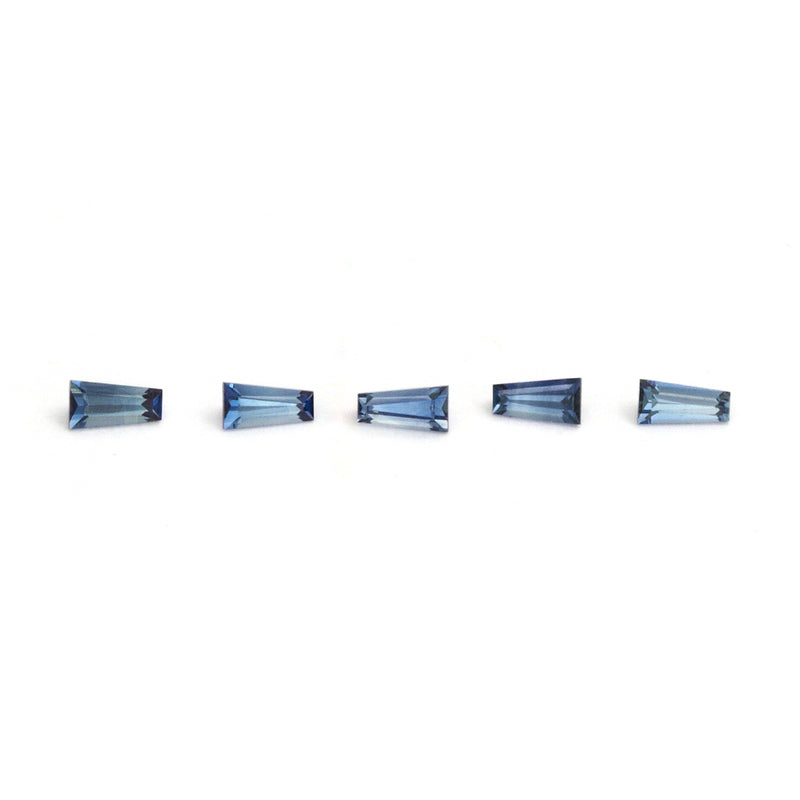 3x1.5x1mm AAA Denim Australian Sapphire Tapered Baguettes