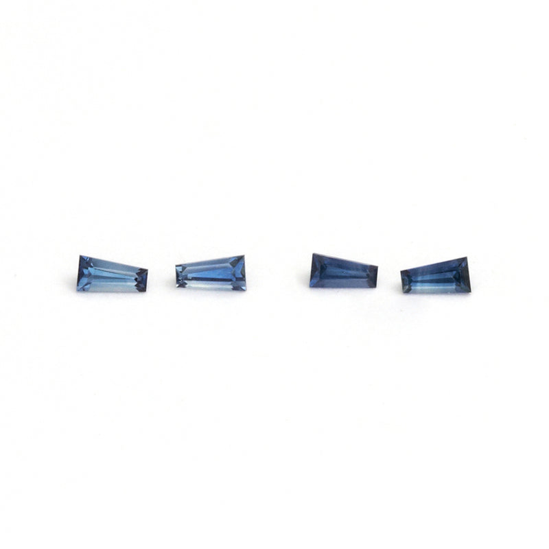 3x1.5x1mm AAA Denim Australian Sapphire Tapered Baguettes