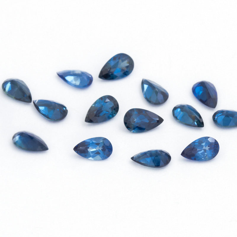 5x3 to 7x5mm Bright Blue Australian Sapphire Pears