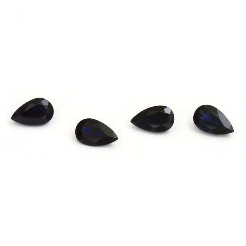 5x3 to 7x5mm Midnight Blue Australian Sapphire Pears