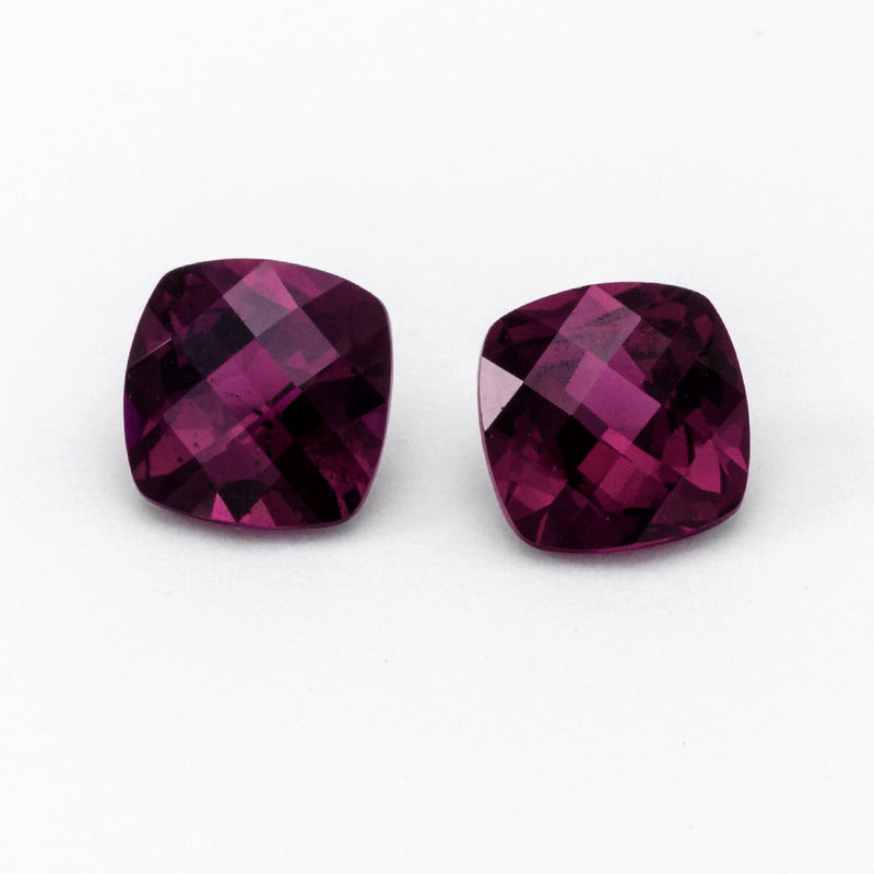 5 to 6mm Grape Garnet® Checkerboard Cushions