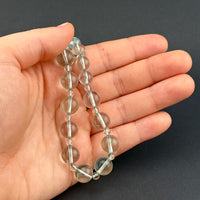 4 - 10mm Round Natural Aquamarine Bead Strand