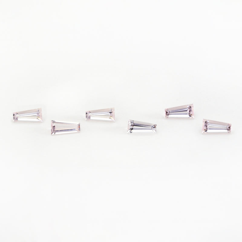 4x2x1.5 to 8x4x2 Morganite Tapered Baguettes