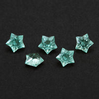 3.5 to 5mm AAA Neon Green Beryl Star Cuts