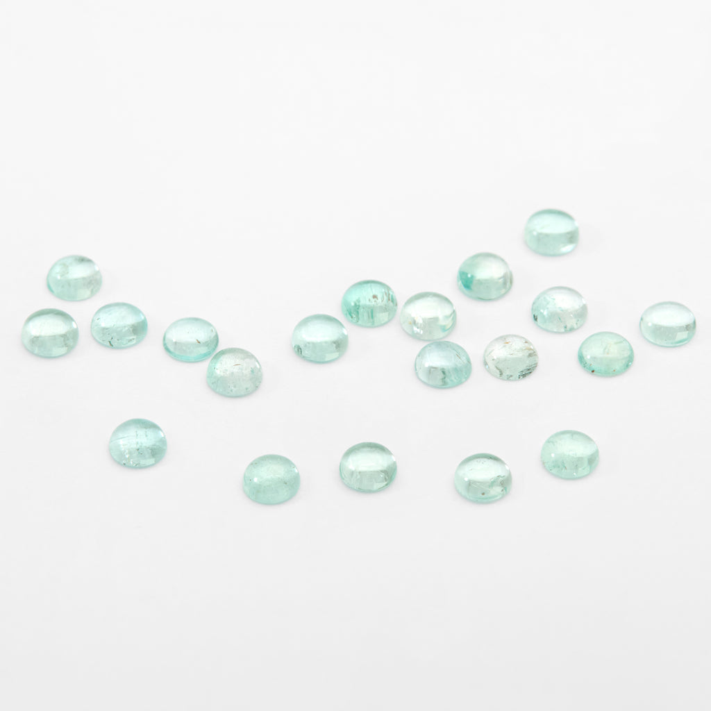 2 to 3mm Neon Green Beryl Round Cabs