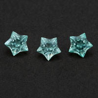 3.5 to 5mm AAA Neon Green Beryl Star Cuts
