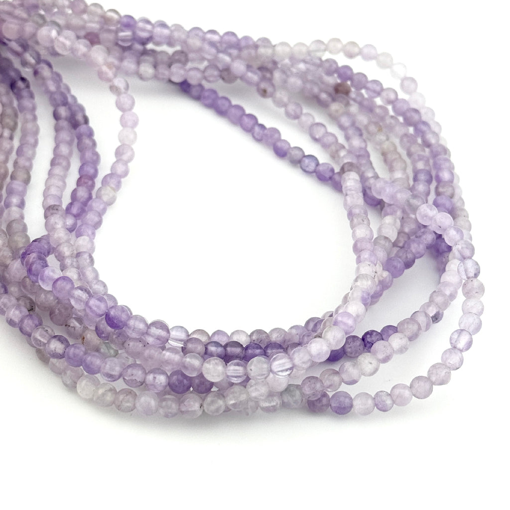4mm Amethyst Round Bead Strands