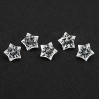 4 to 6mm Clear Quartz Star Cuts