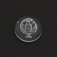 16mm Clear Quartz Round Aquarius Intaglio Carvings