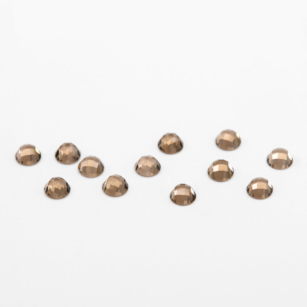 3mm Smoky Quartz Rose Cut Rounds