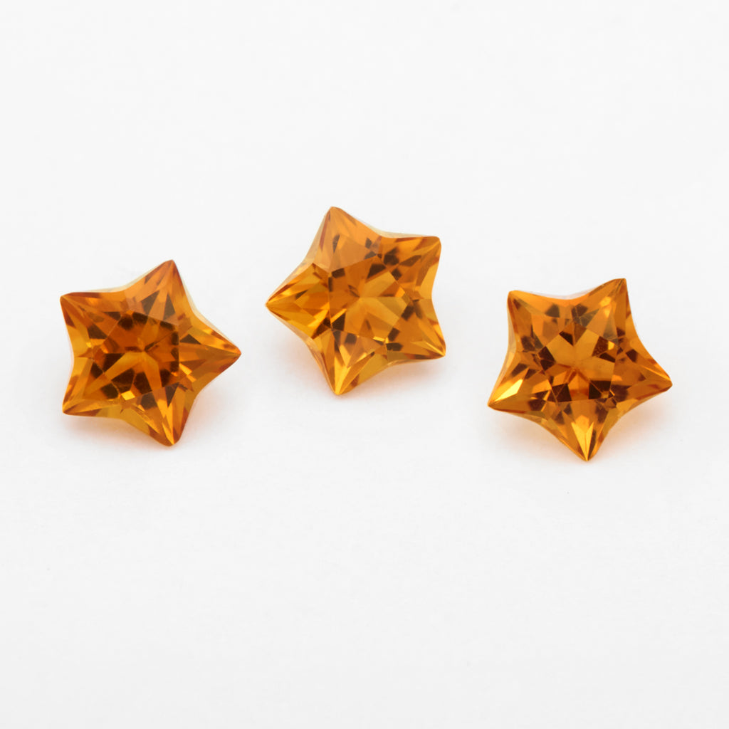 4 to 6mm Madeira Citrine Star Cuts