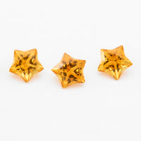4 to 6mm Yellow Citrine Star Cuts