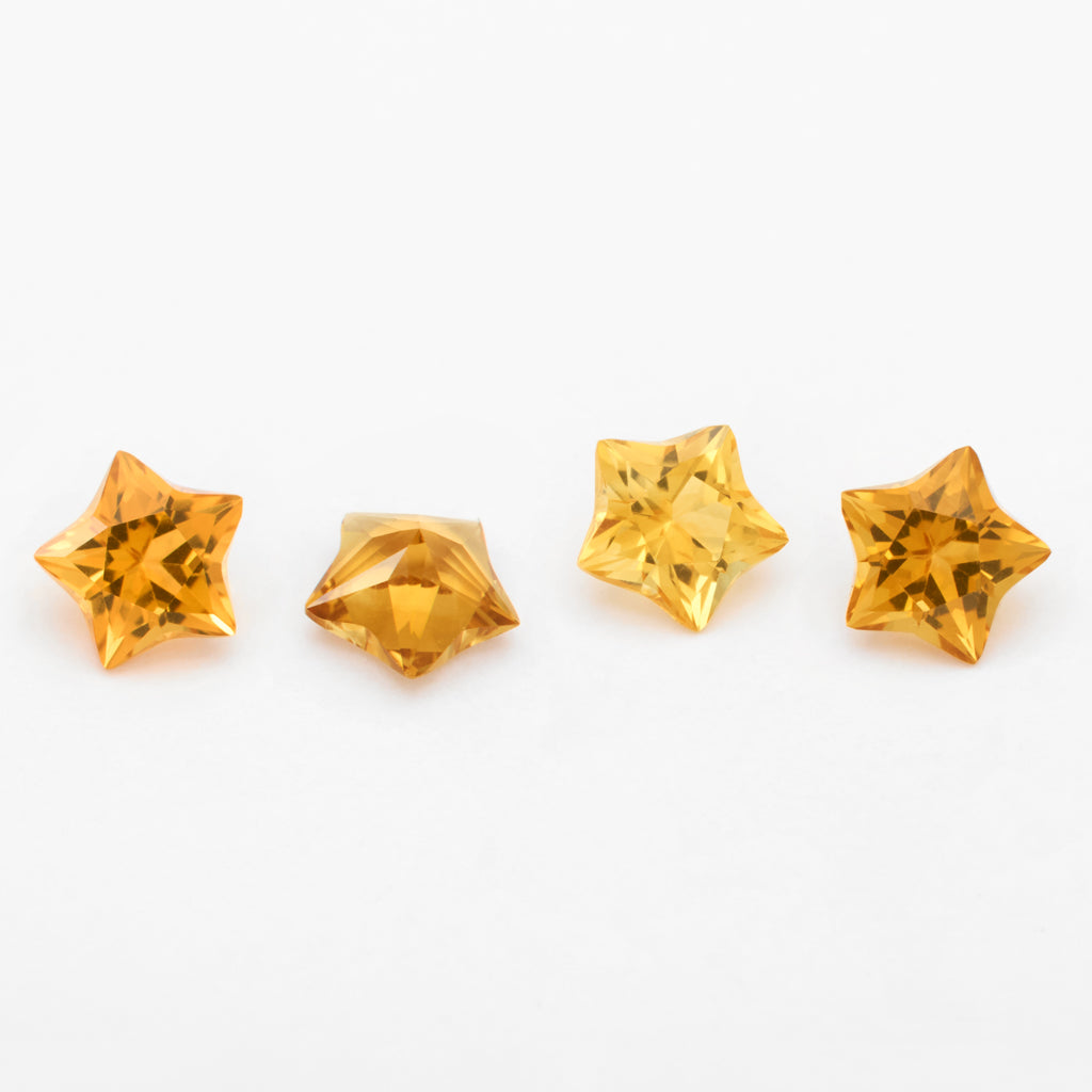 4 to 6mm Yellow Citrine Star Cuts