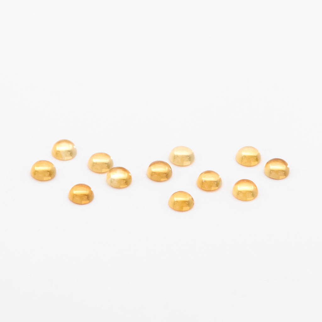 3mm Yellow Citrine Round Cabs