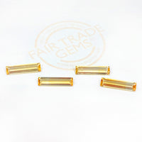 12x3mm Yellow Citrine Elongated Baguettes