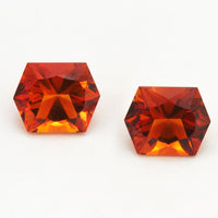 10x8 to 11x9mm Fire Citrine® Concave Hexagons