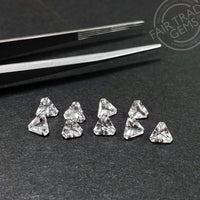 4mm White Zircon Triangles