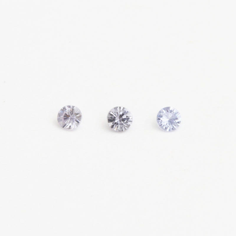 1.3 to 2.25mm White Spinel Rounds