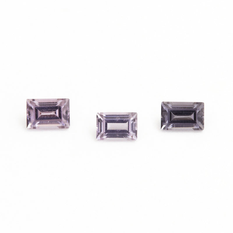 3x2mm Grey-Lavender Spinel Baguettes