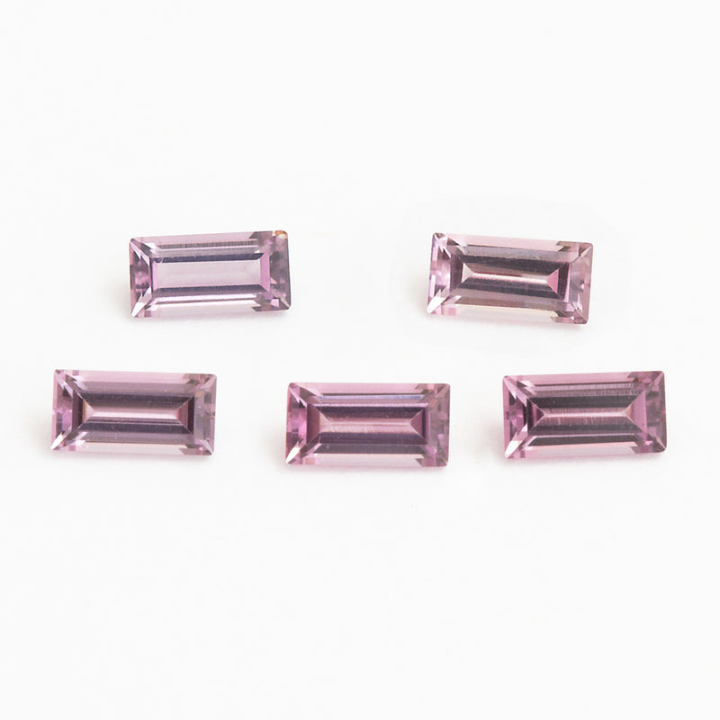 4x2 to 5x2.5mm Grey-Pink Spinel Baguettes