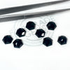 5 to 8mm Black Spinel Rose Cut Hexagons