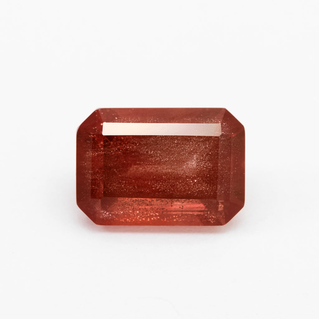 2.20ct Red Oregon Sunstone Emerald Cut