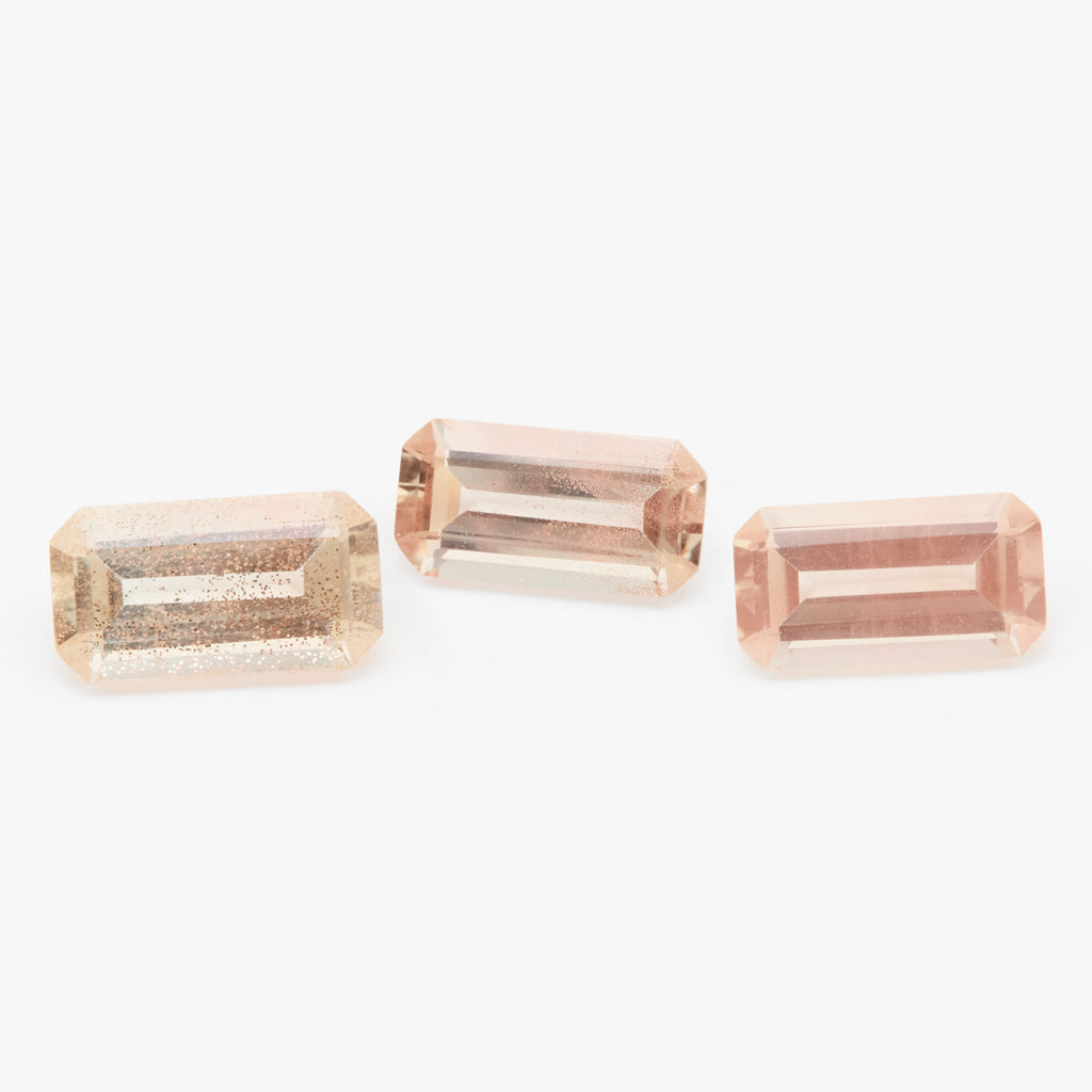 1.50 to 2.50 carat One-of-a-Kind Oregon Sunstone Emerald Cuts