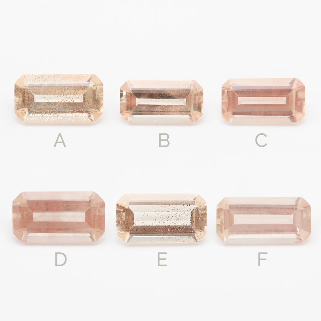 1.50 to 2.50 carat One-of-a-Kind Oregon Sunstone Emerald Cuts