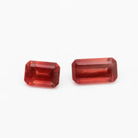 0.75 to 1.75 carat One-of-a-Kind Red Oregon Sunstone Emerald Cuts