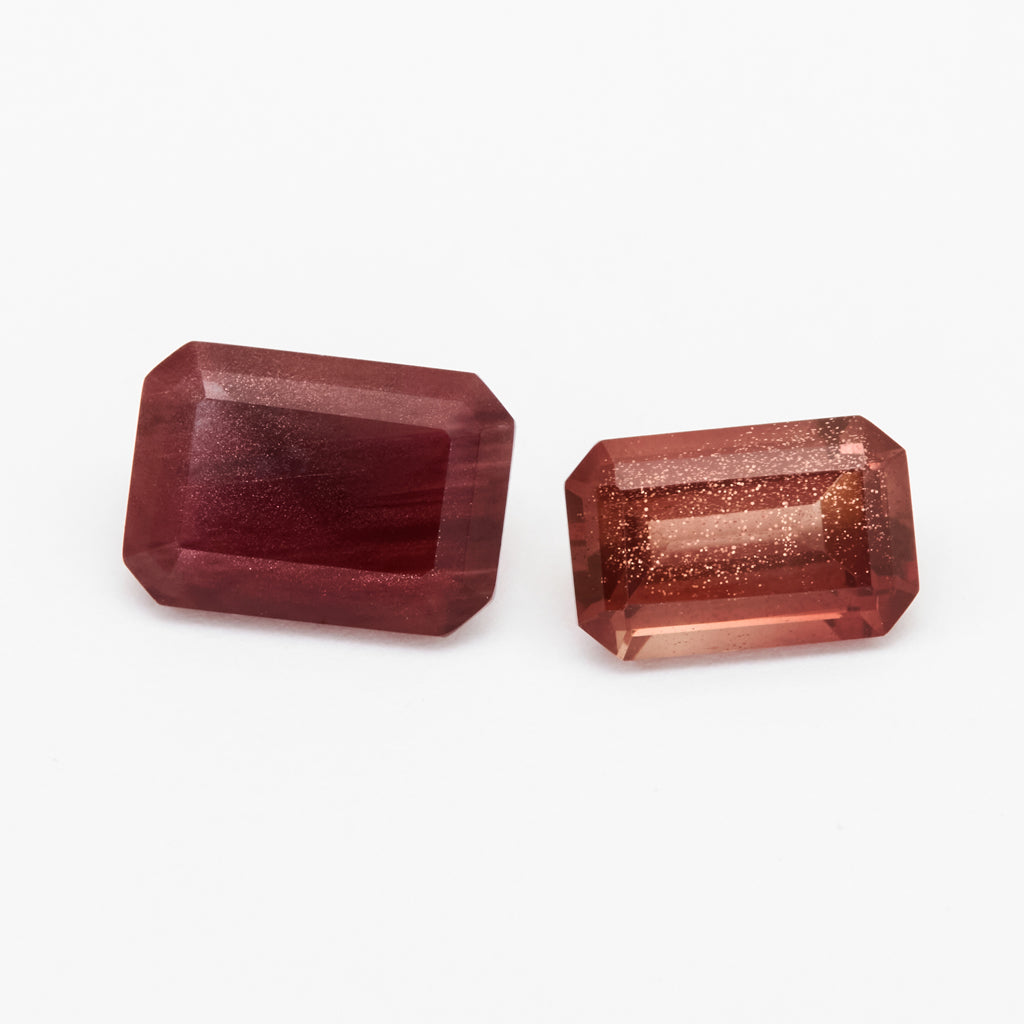 1.0 to 3.0 carat One-of-a-Kind Unusual Color Oregon Sunstone Emerald Cuts