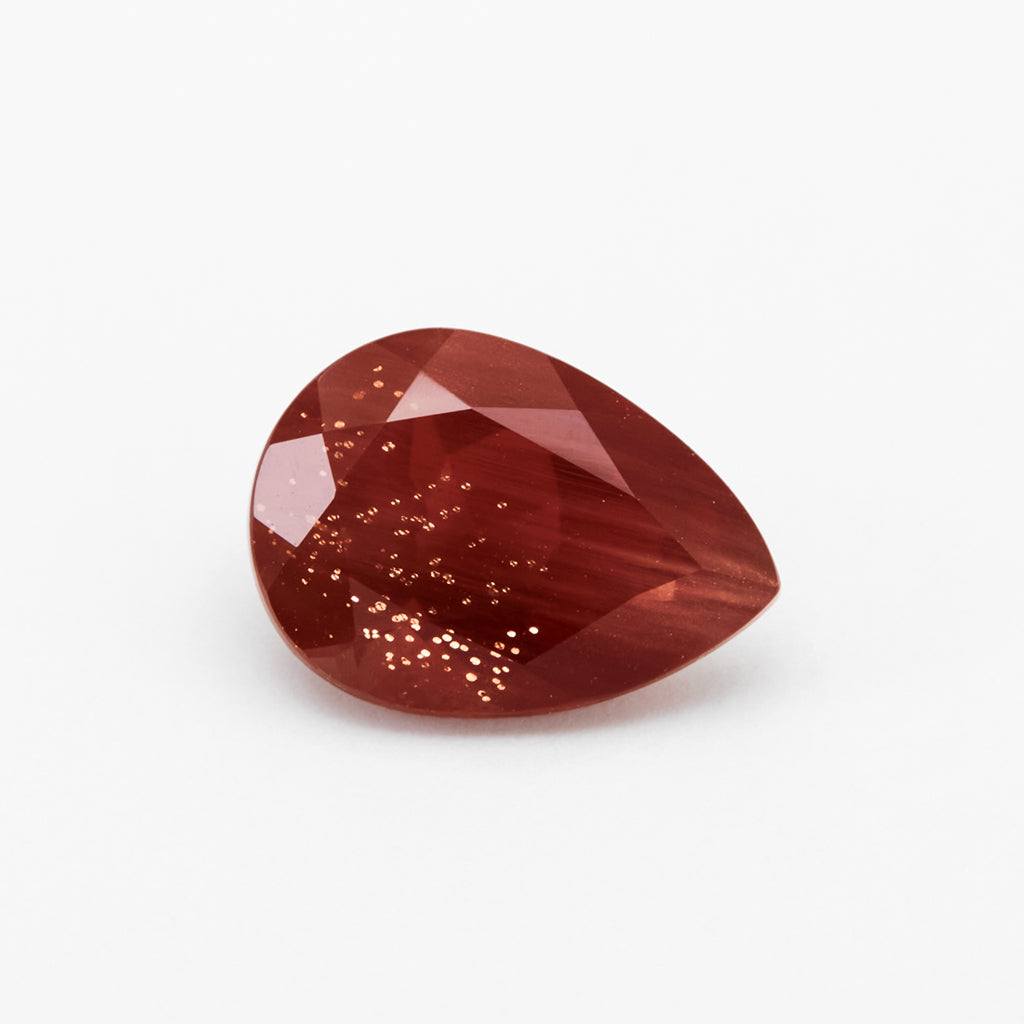 2.13ct Deep Red Oregon Sunstone Pear