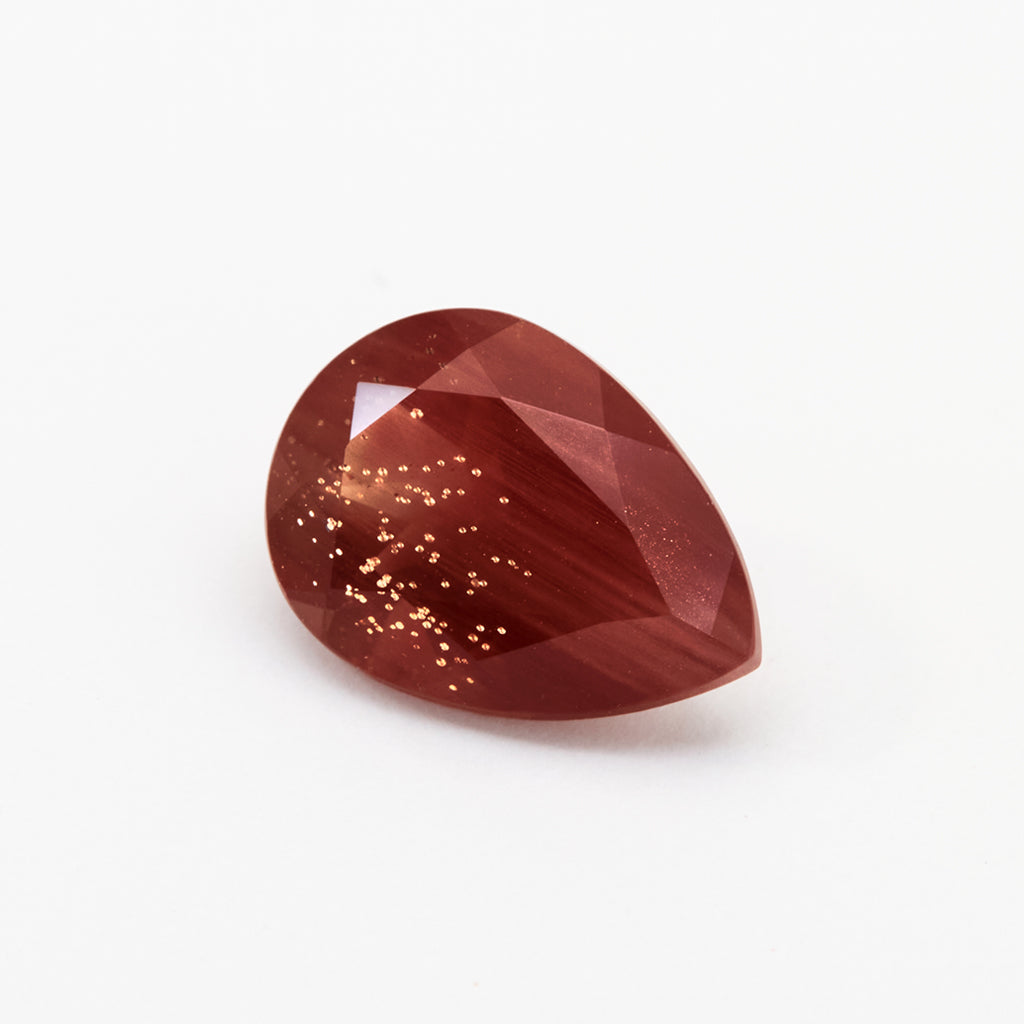 2.13ct Deep Red Oregon Sunstone Pear