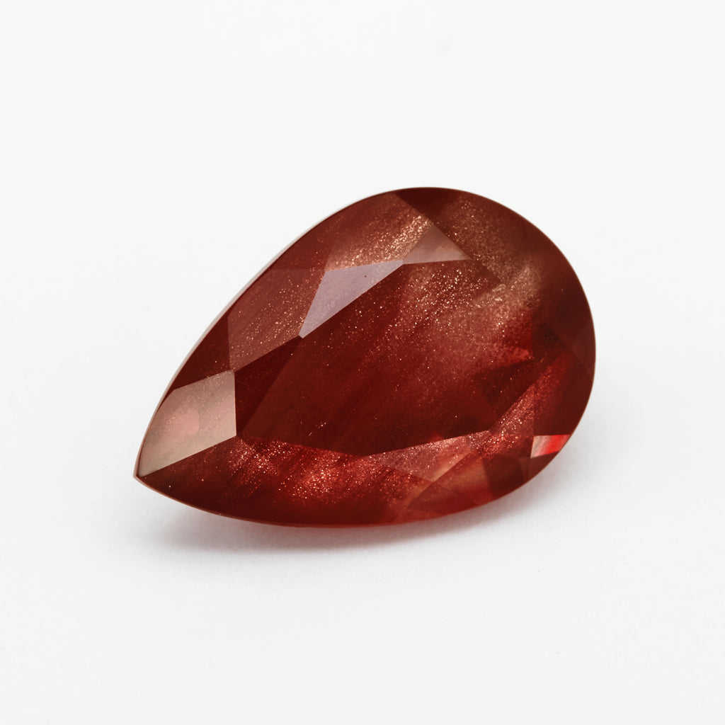 5.94ct Deep Red Oregon Sunstone Pear