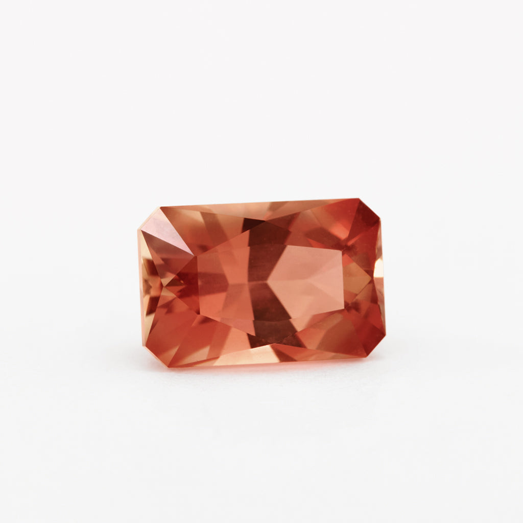 1.65ct Red Oregon Sunstone Barion Emerald Cut