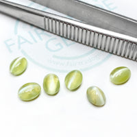 6x4 to 7x5mm Cats Eye Chrysoberyl Oval Cabs