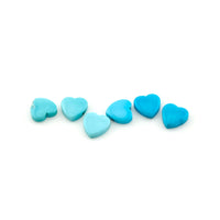 5 to 6.8mm Arizona Turquoise Heart Cabs