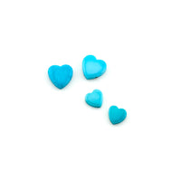 5 to 6.8mm Arizona Turquoise Heart Cabs