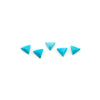 4mm Arizona Turquoise Pointed Triangle Cabs