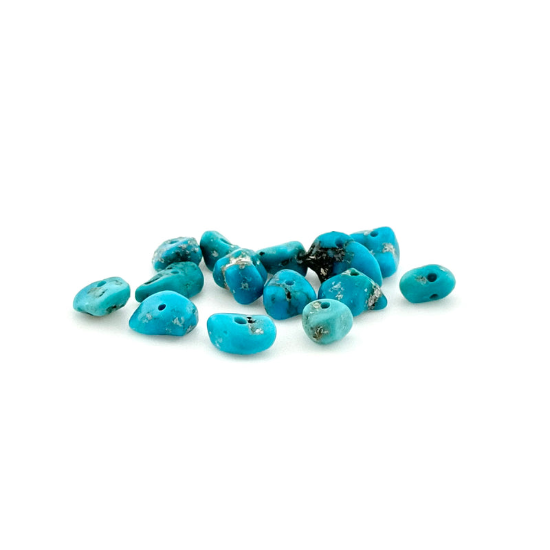 5mm Arizona Stabilized Turquoise Tumbled Beads