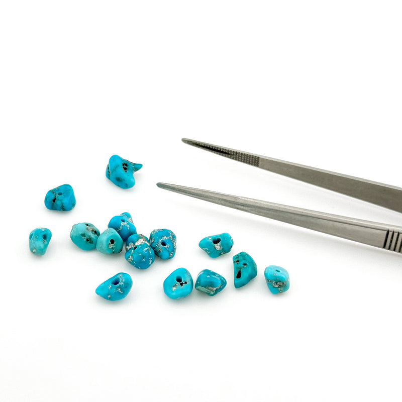 5mm Arizona Stabilized Turquoise Tumbled Beads