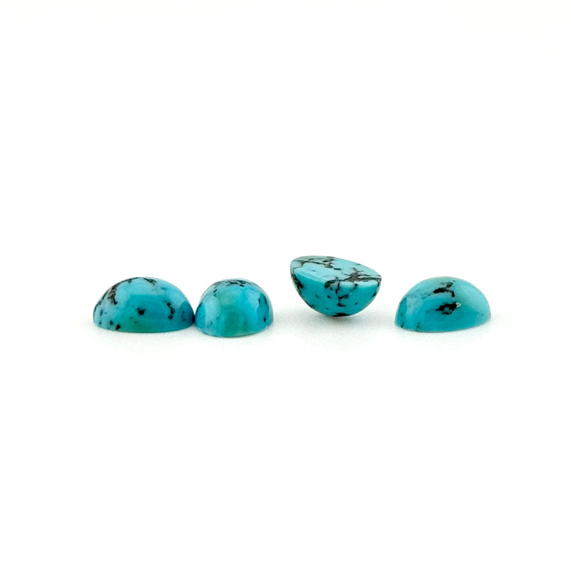 8x6mm Arizona Stabilized Turquoise Oval Cabs