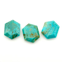 16x12mm Arizona Stabilized Turquoise Hex Tablets™