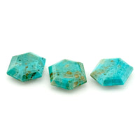 16x12mm Arizona Stabilized Turquoise Hex Tablets™