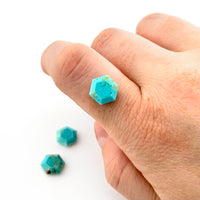 10mm Arizona Stabilized Turquoise Hex Tablets™