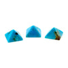 10mm Arizona Stabilized Turquoise Pyramid Cabs