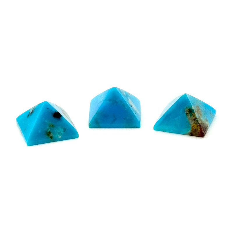 10mm Arizona Stabilized Turquoise Pyramid Cabs