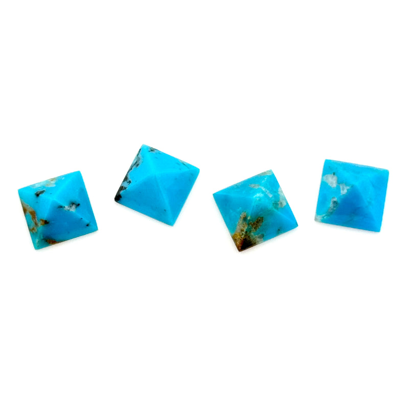 10mm Arizona Stabilized Turquoise Pyramid Cabs